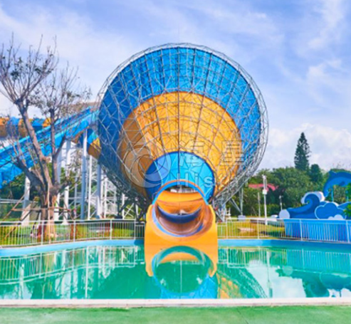 水上乐园大喇叭滑梯设备，解锁尖叫与欢乐的硬核游乐担当