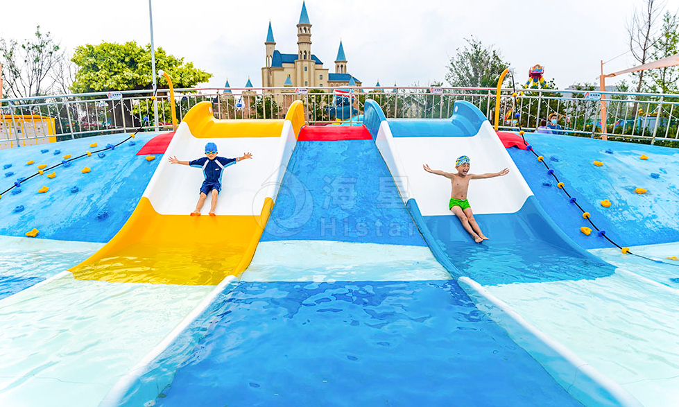 儿童水上滑梯厂家优选！海星亲子组合滑梯，解锁亲子嬉水新场景